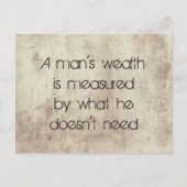 Menschen Reichtum Postkarte (Vorderseite)