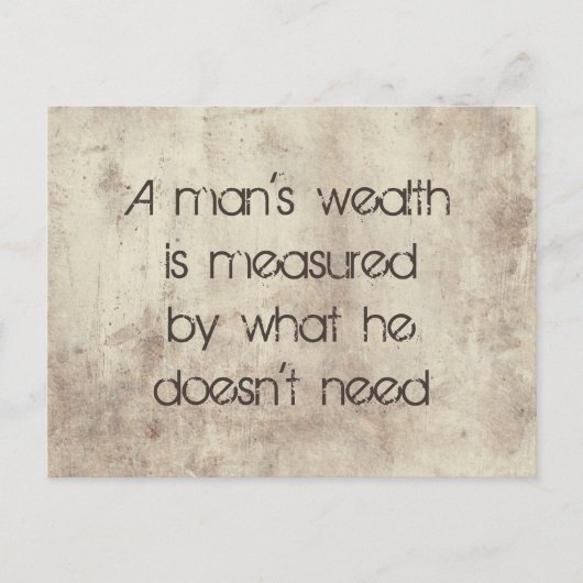 Menschen Reichtum Postkarte (Vorderseite)