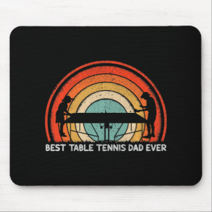 Menschen Retro-Stil Vintage Bestes Tischtennis Dad Mousepad