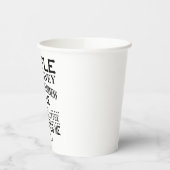 Menschen sagen, dass Geld Glück nicht kaufen kann Pappbecher (Links)