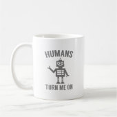 Menschen schalten mich an kaffeetasse (Links)