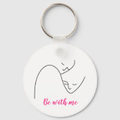 Menschen sehen sich Linien Schlüsselanhänger (Vorderseite)