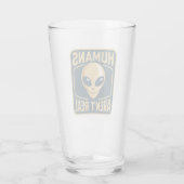 Menschen sind kein echtes UFO-Glas Glas (Rückseite)