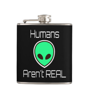 Menschen sind keine echte grüne Alien Flachmann
