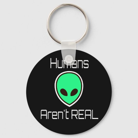 Menschen sind keine echte grüne Alien Schlüsselanhänger (Vorderseite)