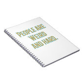 Menschen sind komisch und schwer notizblock (Rechte Seite)