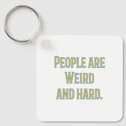Menschen sind komischer und harter Schlüsselanhäng Schlüsselanhänger (Vorderseite)