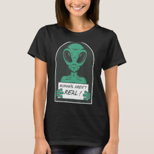 Menschen sind nicht echt Alien Süßes UFO Vintage S T-Shirt