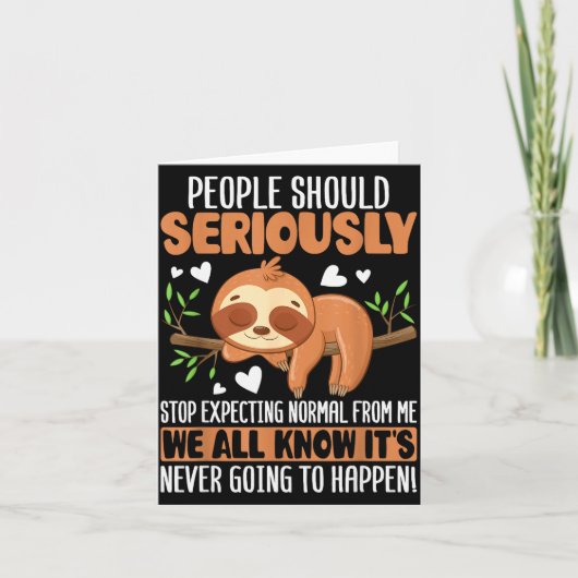 Menschen sollten ernsthaft aufhören, Normalität vo Karte (Vorderseite)