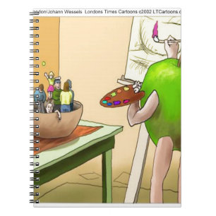 Menschen Stillleben Lustiger Cartoon Notizblock
