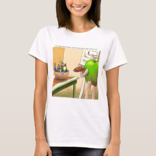 Menschen Stillleben Lustiger Cartoon T-Shirt