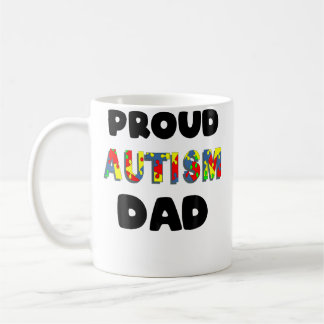 Menschen Stolzer Autismus-Vater Farbige Puzzleteil Kaffeetasse