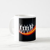 Menschen tanzen Silhouette Tasse (Vorderseite Links)