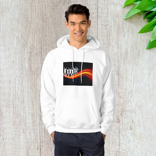 Menschen tanzen Silhouetten Mens Hoodie