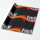 Menschen tanzen Silhouetten Wrapping Paper Geschenkpapier (Ungerollt)