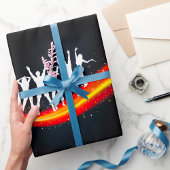 Menschen tanzen Silhouetten Wrapping Paper Geschenkpapier