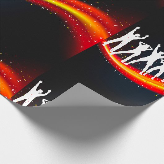 Menschen tanzen Silhouetten Wrapping Paper Geschenkpapier