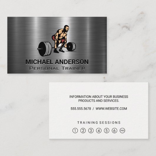 Menschen Todesgewichte | Metallischer Hintergrund Treuekarte (Vorne/Hinten)