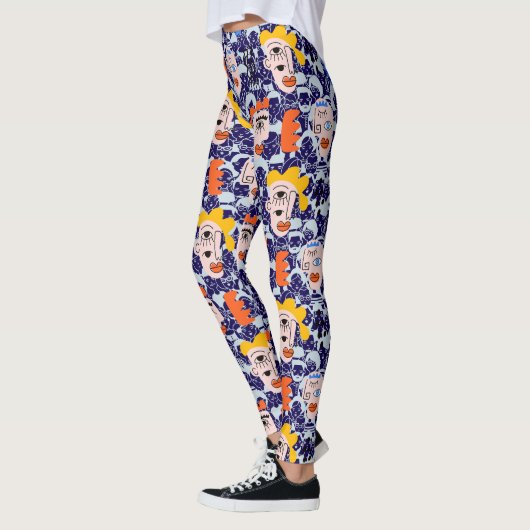 Menschen und Gesichter. PAF2501.DPurple BG Leggings (Links)