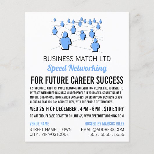 Menschen verbinden, beschleunigen die Netzwerkwerb Flyer (Vorne)