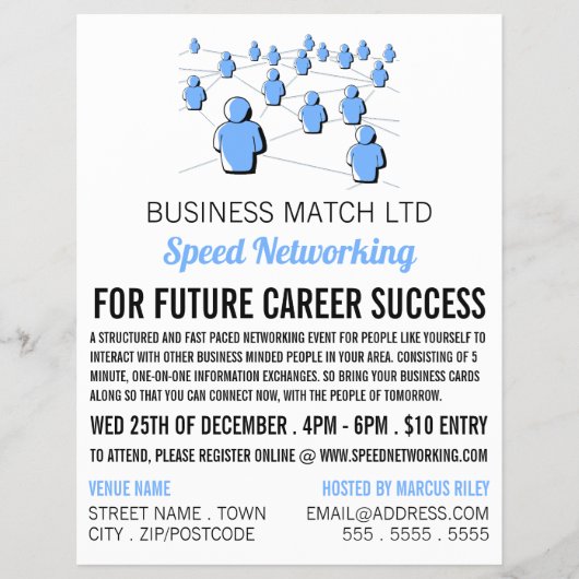 Menschen verbinden, beschleunigen die Netzwerkwerb Flyer (Vorne)