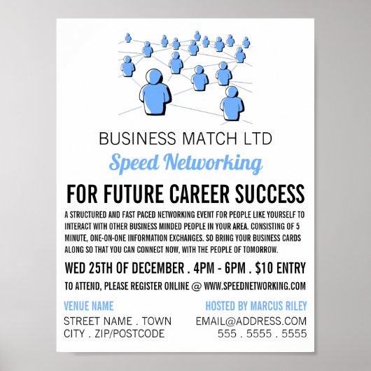 Menschen verbinden, beschleunigen die Netzwerkwerb Poster (Vorne)