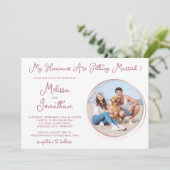 Menschen verheiratet Foto Rose Gold Hochzeit Einladung (Stehend Vorderseite)