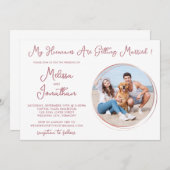 Menschen verheiratet Foto Rose Gold Hochzeit Einladung (Vorne/Hinten)