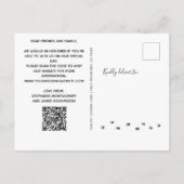 Menschen verheiratet Silberpet Foto Hochzeit Einladungspostkarte (Rückseite)