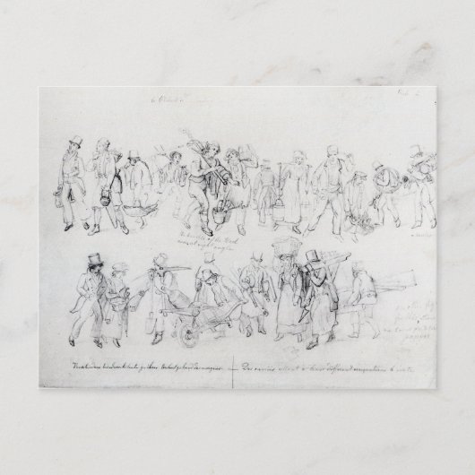 Menschen verschiedener Beruf Postkarte (Vorderseite)