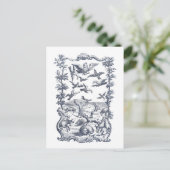 Menschen, Vögel und andere Tiere 1776 Etching Postkarte (Stehend Vorderseite)