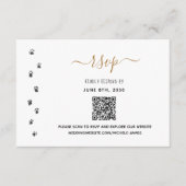 Menschen werden gebratene Haustiere Hochzeit QR-Co RSVP Karte (Vorderseite)