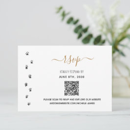 Menschen werden gebratene Haustiere Hochzeit QR-Co RSVP Karte