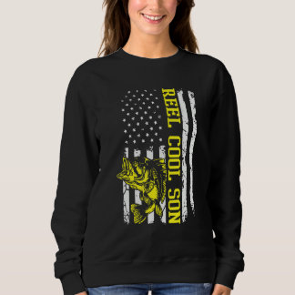 Menschen Wirklich Cooler Sohn Angeln Vater Fischer Sweatshirt