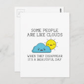 Menschen Wolken Postkarte (Vorne/Hinten)