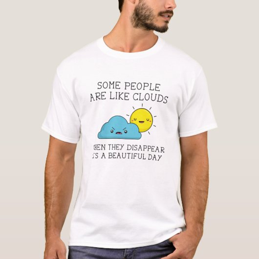 Menschen Wolken T-Shirt (Vorderseite)