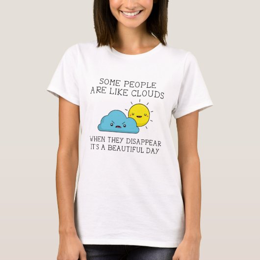 Menschen Wolken T-Shirt (Vorderseite)