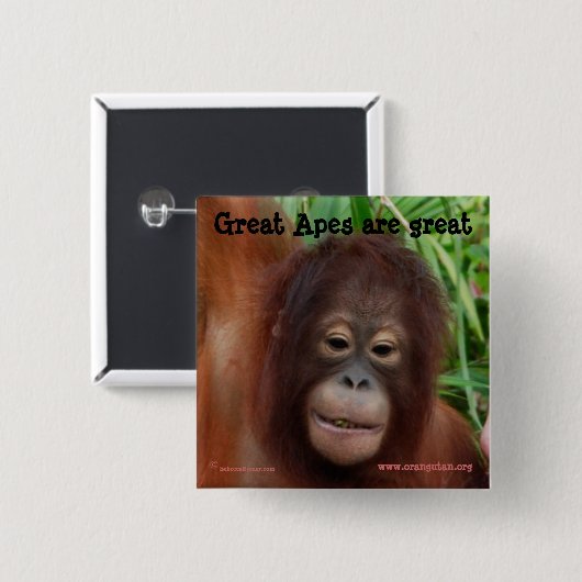 Menschenaffe-Fan Button (Vorne & Hinten)