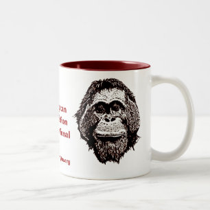 Menschenaffe-Rettung und Rehabilitation Zweifarbige Tasse