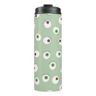 Menschenaugen Halloween Cartoon Thermosbecher