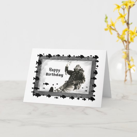 Menscheneisfischerei, Geburtstag Karte (Gelbe Blume)