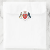 Menschenemblem Runder Aufkleber (Tasche)