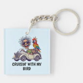 Menschenfahren Schlüsselanhänger (Rückseite)