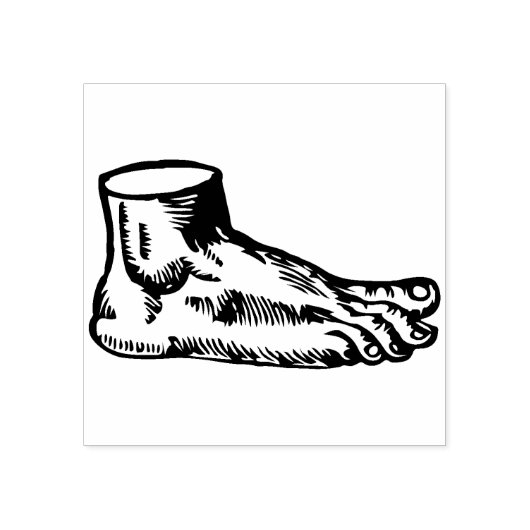 Menschenfuß Gummistempel (Prägung)