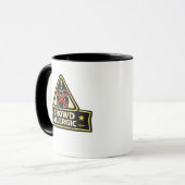 Menschengedränge-Allergie Lustiges Warnschild Tasse (Vorderseite Links)