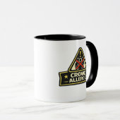 Menschengedränge-Allergie Lustiges Warnschild Tasse (VorderseiteRechts)