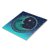 Menschengesicht auf dem Mond Fliese (Seite)