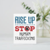 Menschenhandel stoppen postkarte (Stehend Vorderseite)