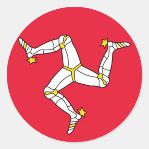 Menscheninsel Runder Aufkleber