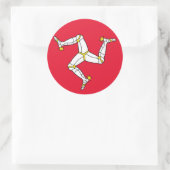 Menscheninsel Runder Aufkleber (Tasche)